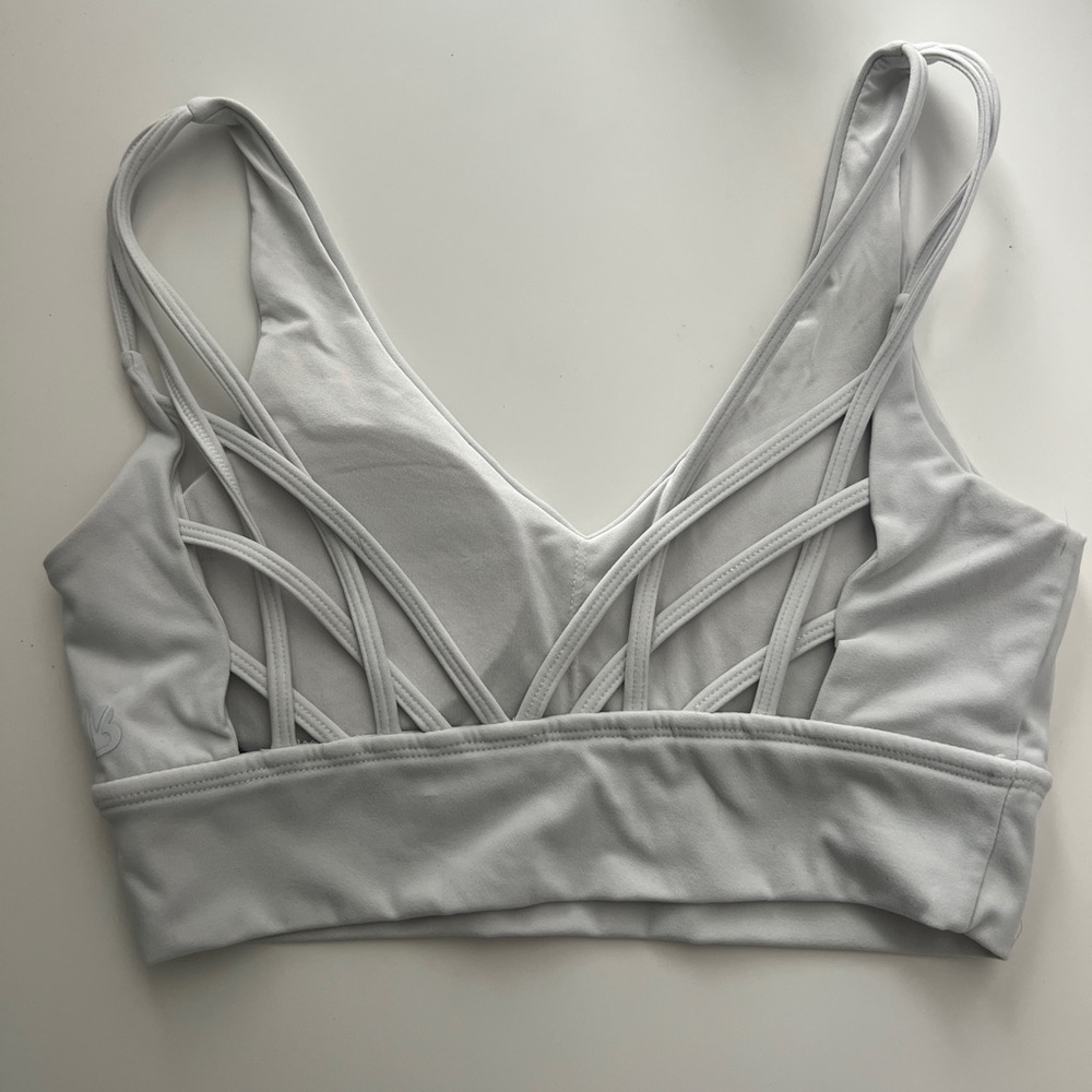 BuffBunny Light Gray Monarch Sports Bra